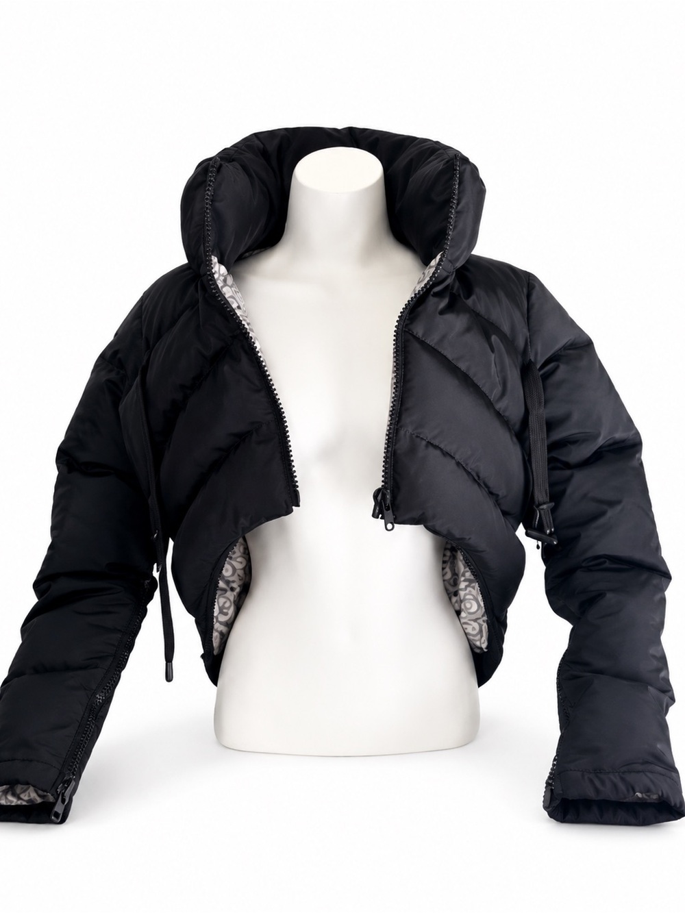 Limited Edition Thomas Wylde Runway Cropped Puffer Jacket with Logo Buckle XS